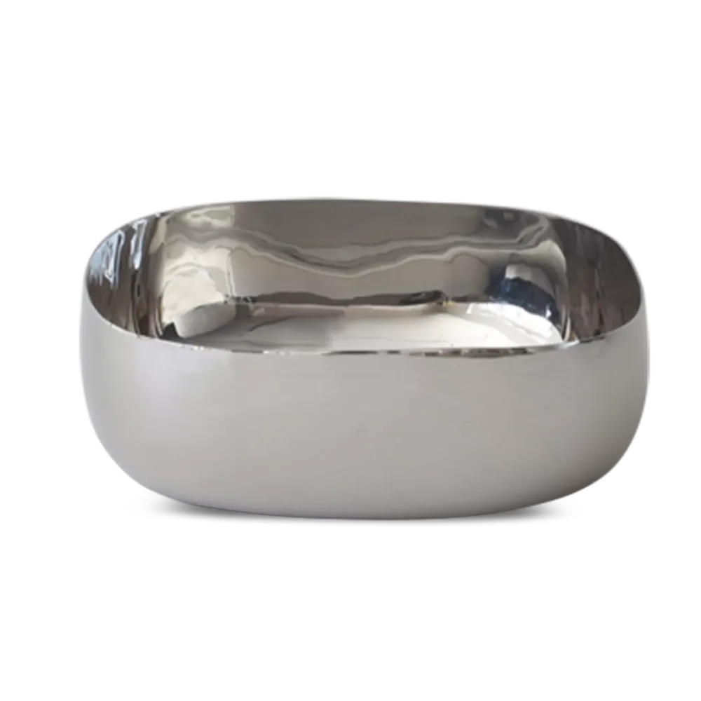 X 2 Cuadrado Extra Large Bowl In Stainless Steel